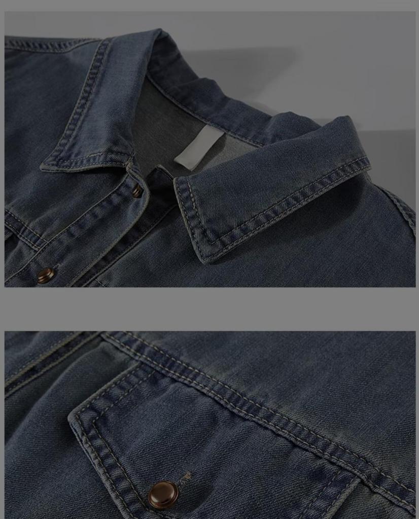 Summer 2026 Retro Hong Kong Style Petite Women's Short-Sleeve Denim Shirt