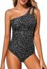 Summer New Tight-fitting One-shoulder Double-strap Swimsuit Seaside