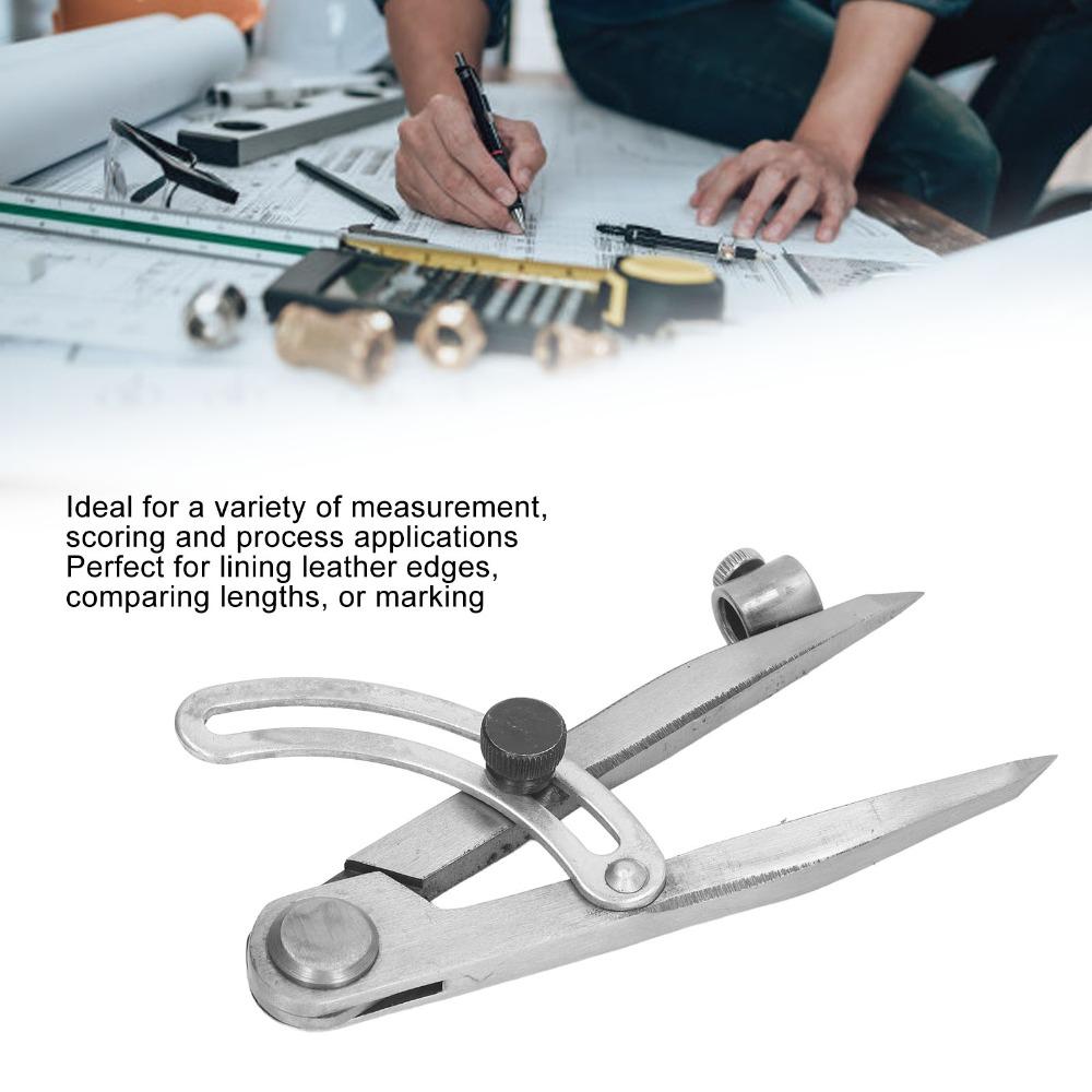 Adjustable Width Locking Wing Divider Carbon Steel Metal Scribe Tool Compass Scriber Metalworking