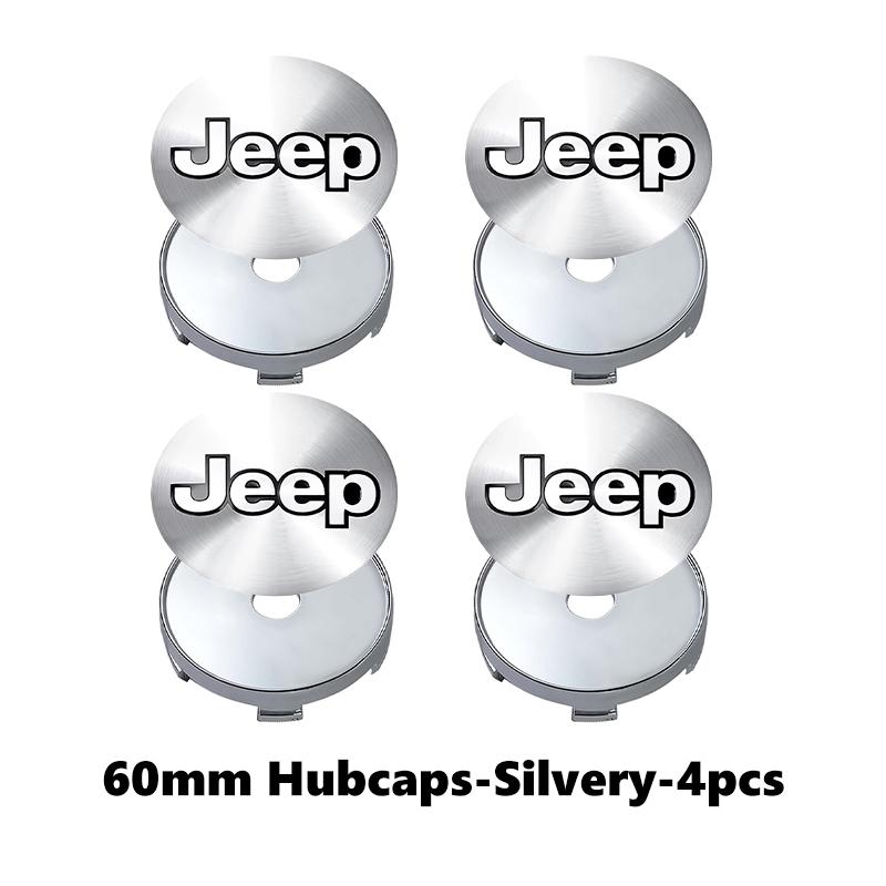 For Jeep Car Emblem Badge Decoration Wheel Center Hub Cap Rim Lid Sticker Cherokee Patriot Liberty Wrangler JK JL Commander