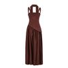 Women's summer new French European and American style sexy asymmetrical waist thin suspender dress