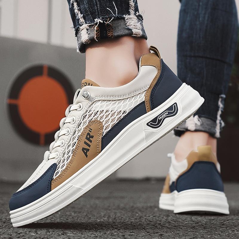 

2025 new board shoes men s big-eyed mesh men s shoes summer casual shoes student fashion versatile trendy shoes live stream 44