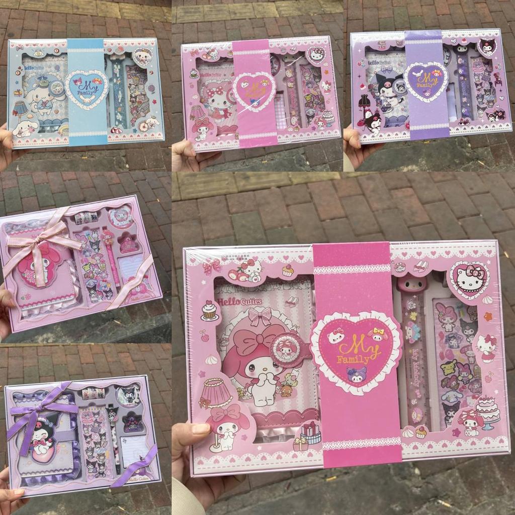 Hello Kitty Kuromi Melody Cinnamoroll Cartoon Password Lock Diary With Faux Leather Cover For Kids And Teens