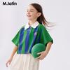 M.Latin Girls' Polo Collar Short Sleeve T-Shirt
