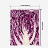 Funny Purple Cabbage Throw Blanket Realistic Vegetable Shape Flannel Fleece Blanket Soft Cozy Nap Wrap Creative Novelty Gift