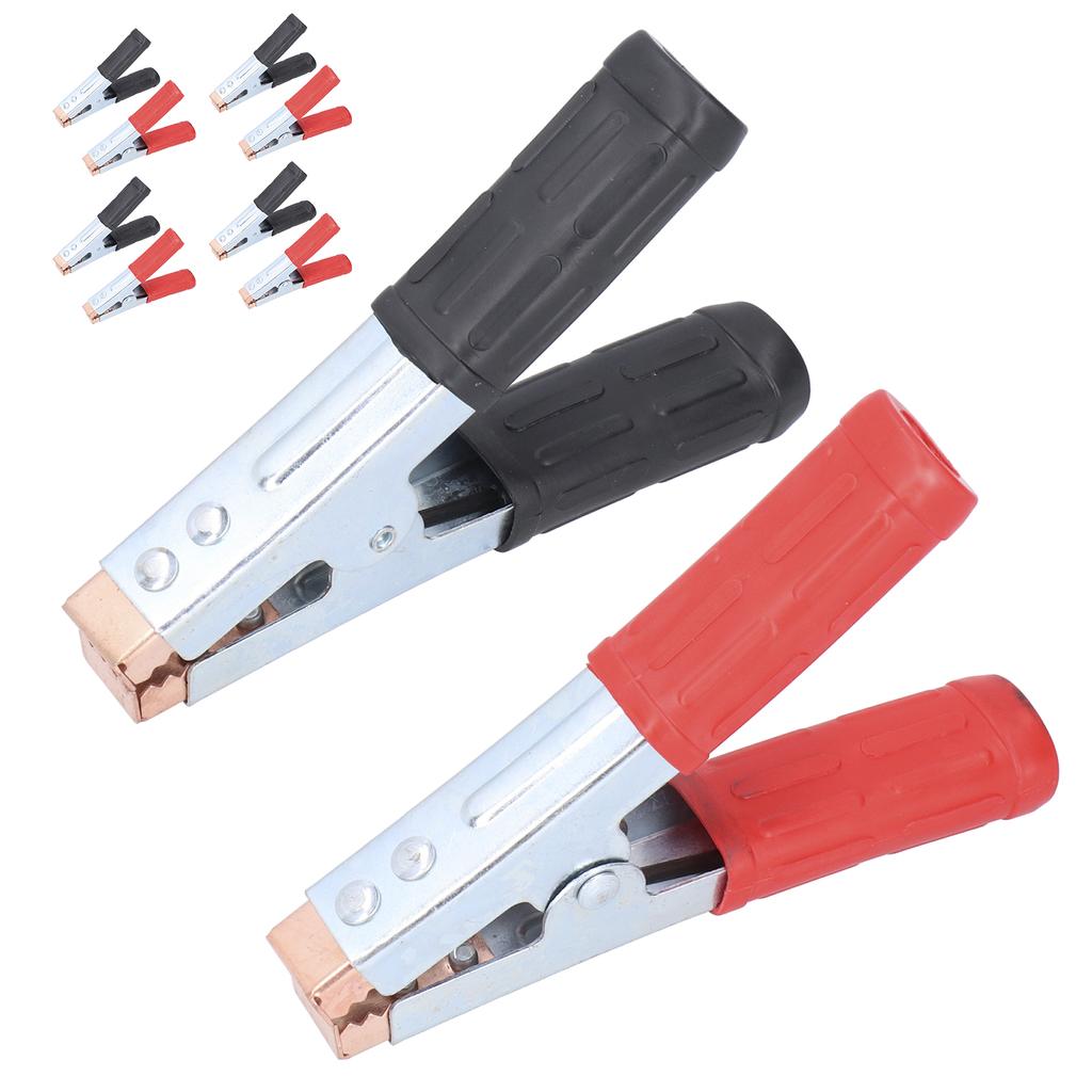 5Pair Welding Ground Clamp Battery Charging Connector 500A Spring Earth Clip WWire End