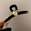 Elegant Vintage Heart-Shaped Hair Claw Acrylic, Perfect for Ponytails & Updos