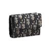DIOR Cow Leather Card Holder, Wallet Womens Beige/Black