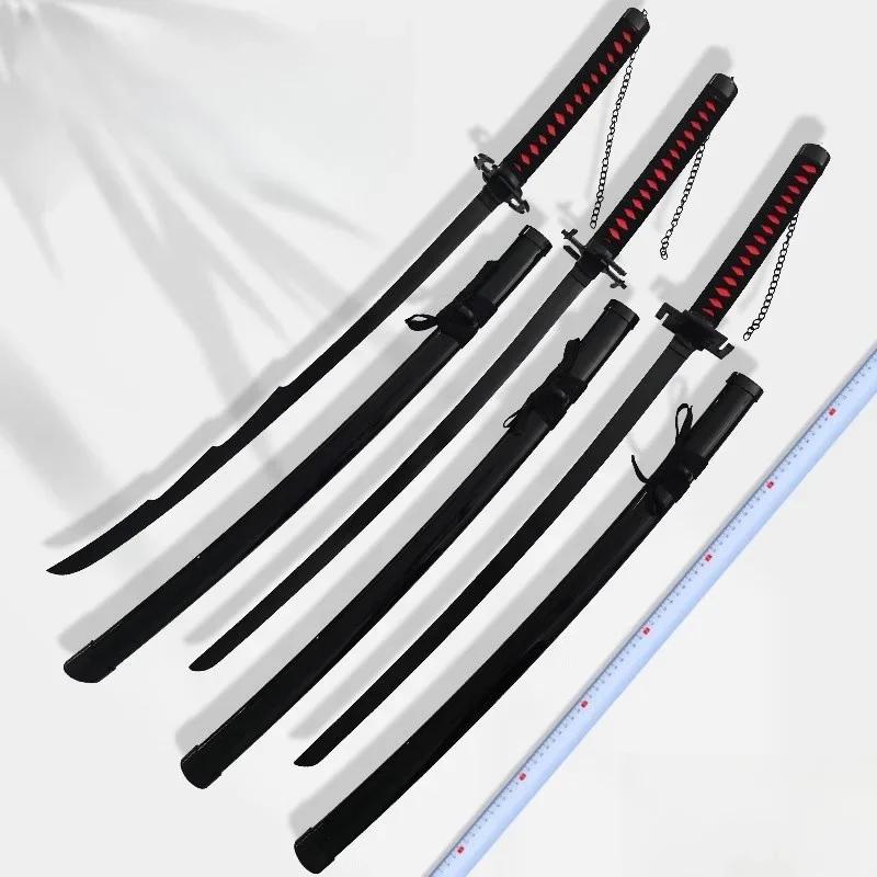 40inch Kurosaki Ichigo Katana Sword Anime Bleach Ninja Knife Cosplay Prop Real Size Japanese Katana Original Samurai Sabre Toy