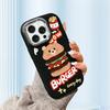 For iPhone 15 14 13 11ProMax 14 15 16 Samsung S25 S24 S23 S22 Redmi 10 13 14C Cartoon Black Cat Silver Edge Soft Liquid Silicone Protective Casing