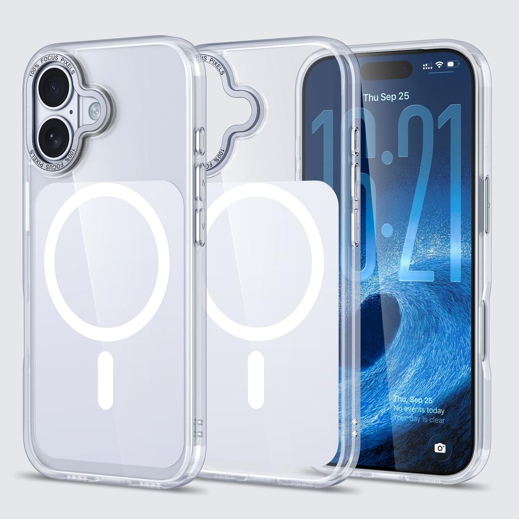 For iPhone 17 Case Skin-touch Acrylic + TPU Cover Compatible with MagSafe