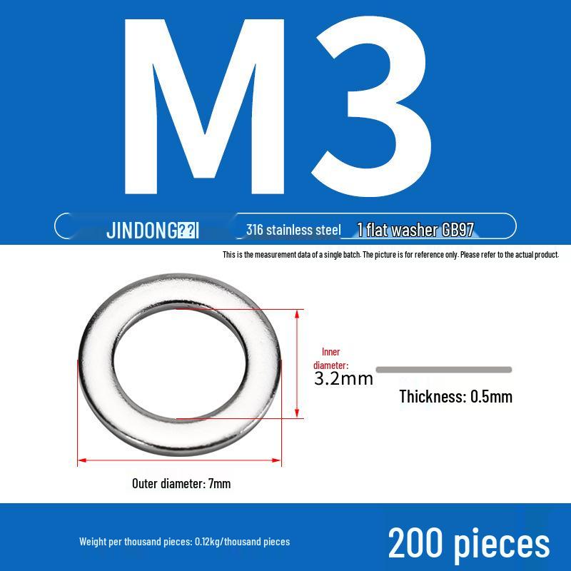 Stainless Steel 304/201/316 Oversized Thick Flat Washer Gasket Screw Washer GB97/GB96