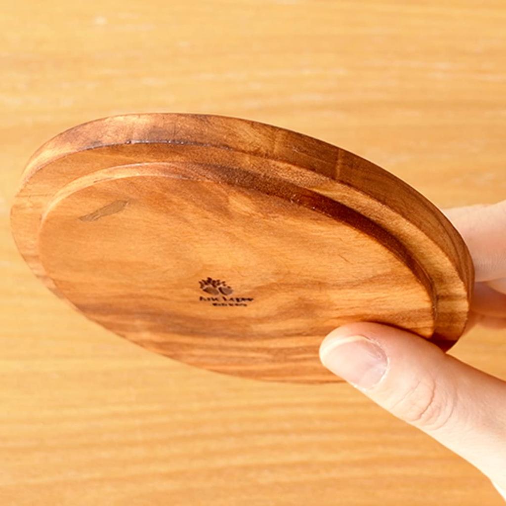 Arte Legno Altereno Wooden Coasters, Stylish Tabletop Tray, Set of 2 (Round, Large)