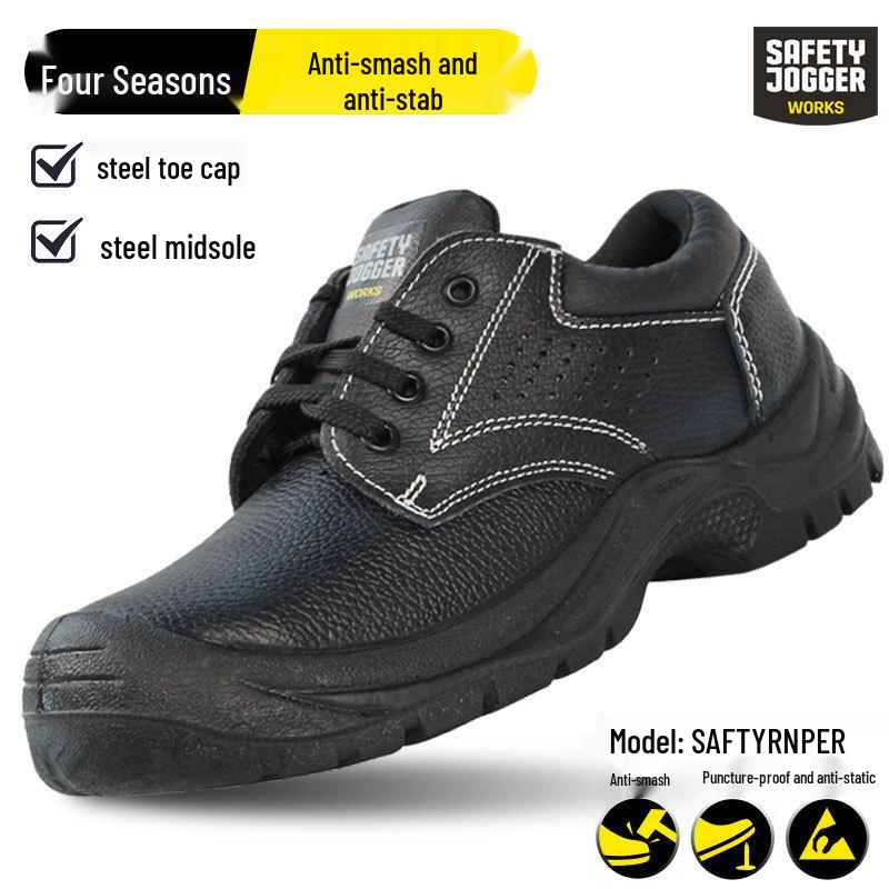 Safety Jogger Men s Steel Toe Safety Shoes - Anti-Smash, Anti-Puncture, Anti-Static Color:011279 (Four Seasons Low-Top); Size:44