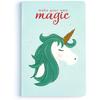 Factor Notes 90 Gsm A5 Notebook: Plain | 160 Pages (Teal Unicorn)