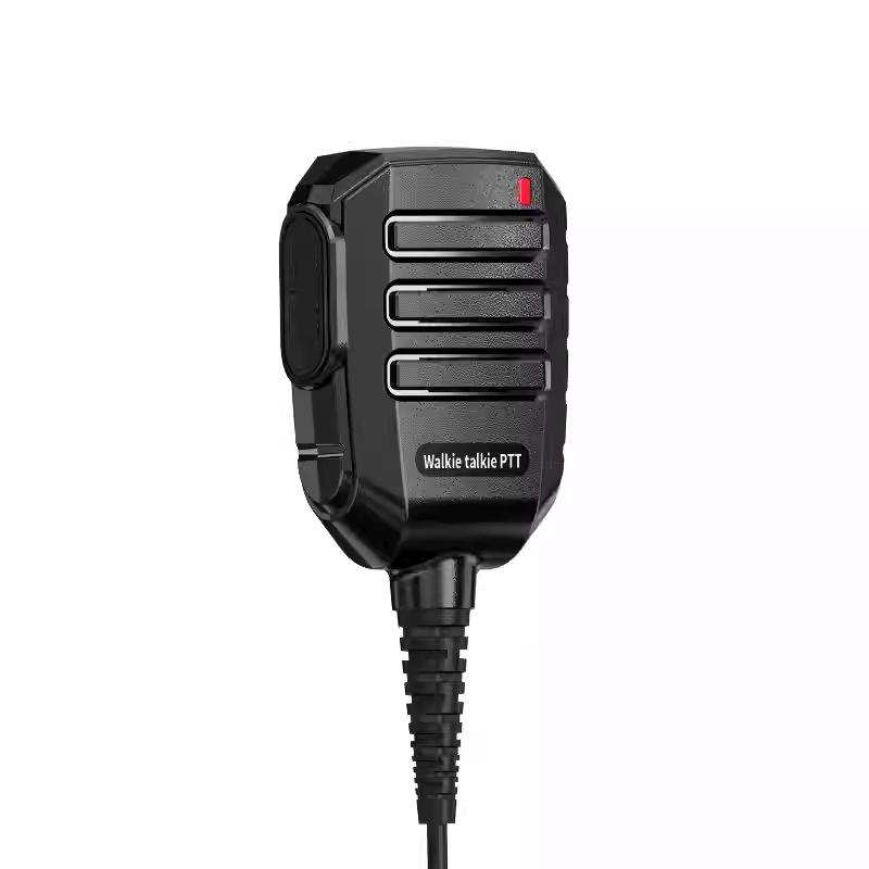 M6 Handheld Microphone for Walkie-Talkie: Compatible with Baofeng Quansheng UV-K6 UV5R, Shoulder Mic for K/M Head Station.