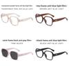Vintage Leopard Frame Square Glasses With Blue Light Blocking For Fashionable Outdoor Wear