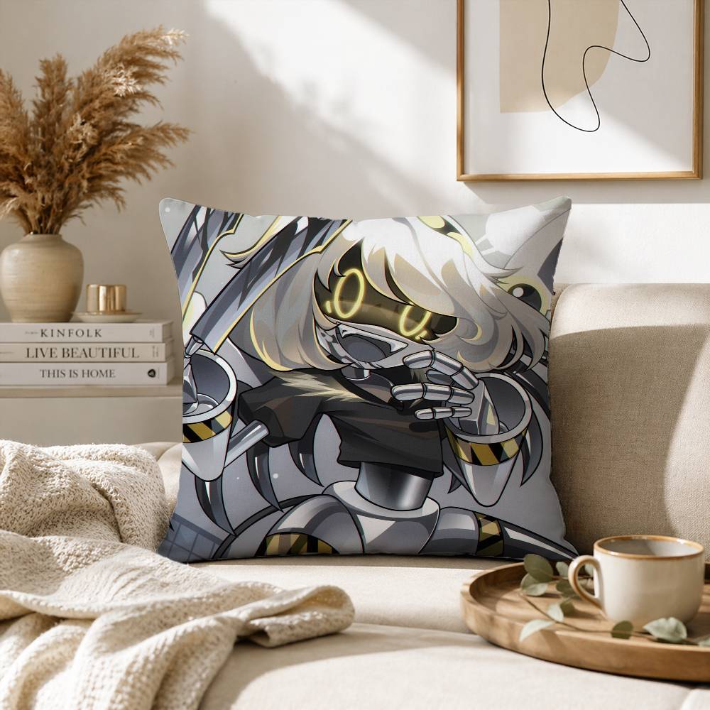 Horror Anime Murder Drones Pillow Case for Sofa Living Room Home office Decor Protective Cover