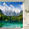 3D Printed Natural Mountains Forest Landscape Shower Curtain Polyester Fabric Waterproof Bathroom Curtains With Hooks 180*180