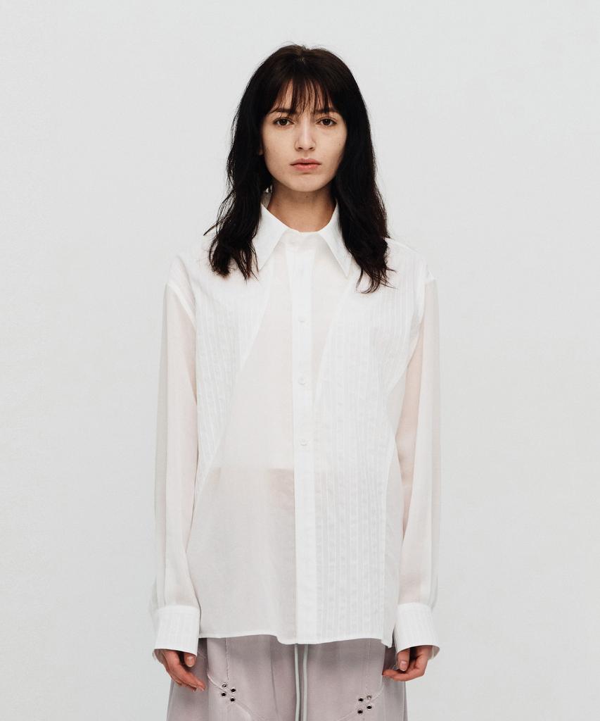 SEALOT Block Stripe Oversized Shirt (White)