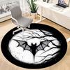 1pc Bat Symbol Office Round Area Rug, Indoor Mat Suitable ForOffice, Under Office Chairs Bedroom Living Room Home Decor, Room Deco U15