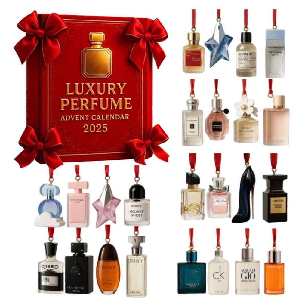 Luxusparfüm Acryl Deko Feiertag Blind Box Kalender - 24-Tage Countdown Geschenk Blind Box, Geeignet für Männer und Frauen