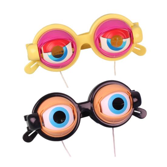 Crazy Eyes Googly Glasses Toy Winking Glasses with Pull-String Blinking Action Fun Novelty Prop for Kids Party Stage Performance