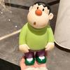 Chubby Tilt-Head Anime Figurine: Trendy Cartoon Ornament Toy for Living Room or Birthday Gift.