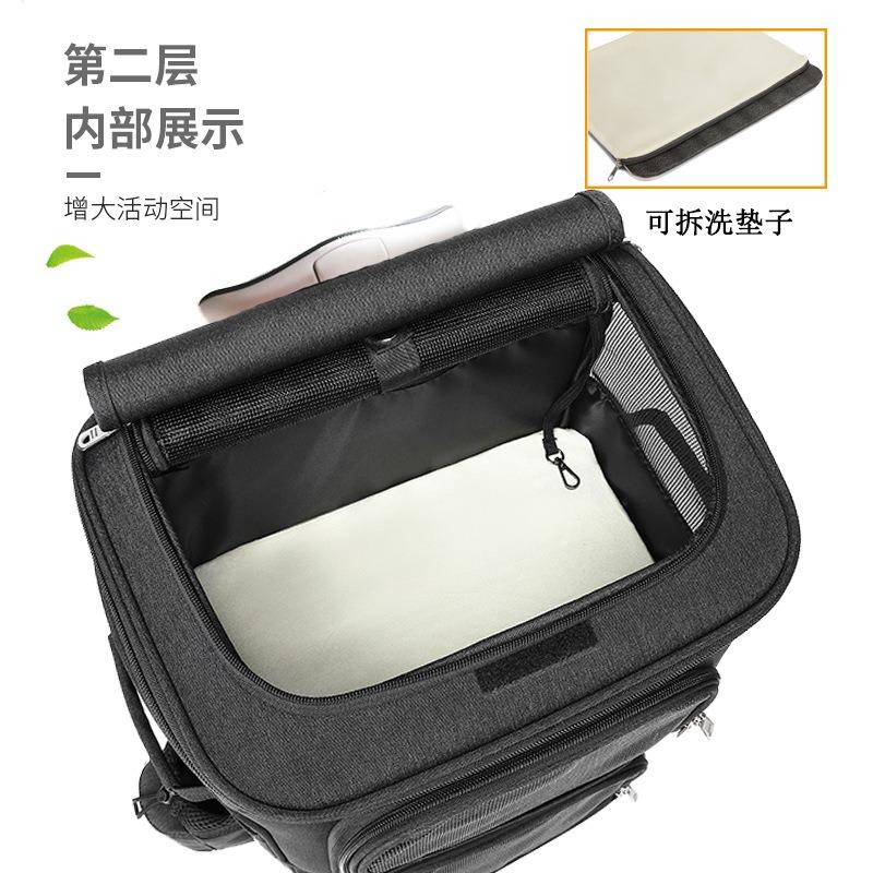 Large Capacity Double Layer Pet Travel Rolling Carrier For Cats Outdoor Portable Cat Rolling Luggage Bag
