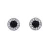 New Product Diamond-set Round Earrings for Women, Individual Hip-hop Zircon Men and Women Street Versatile Temperament Small Earrings