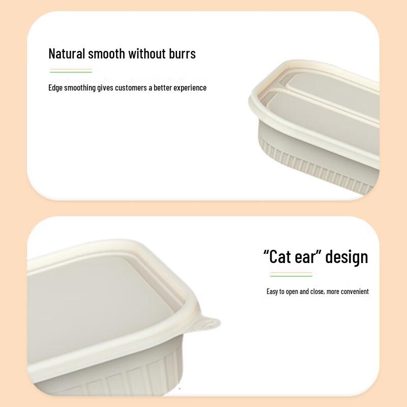 Maisstärke 4-Fächer Einweg-Mahlzeitenbox