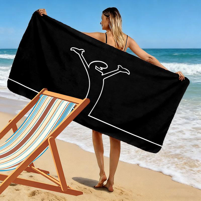 Osvaldo Cavandoli Print Beach Towel, Large Soft Quick Dry Towel for Beach Camping Swimming