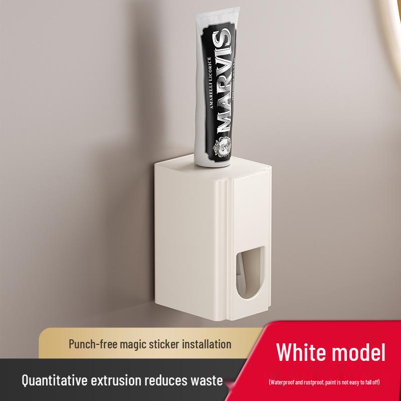 Wall-Mounted Punch-Free Toothbrush and Mouthwash Holder Set