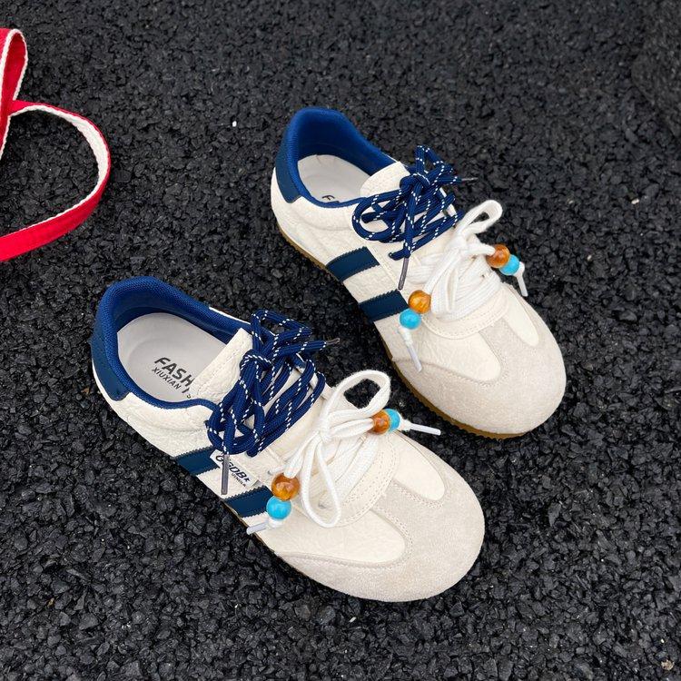 Popular German Training Shoes Women Look Thin 2025 New Summer and Autumn Versatile Breathable Lightweight Soft Sole Casual Forrest Gump White Shoes