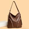 Large Capacity Leather Tote Bag Luxury High Quality Shoulder Crossbody Bag Multifunction Shopping Handbag