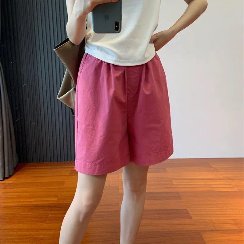 Women s Plus Size High-Waisted Cotton Summer Shorts - Loose, Wide-Leg, Elastic, Slimming & Casual S