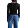 2025 European Autumn/Winter Slim Fit Long Sleeve Women’s Open Shirt