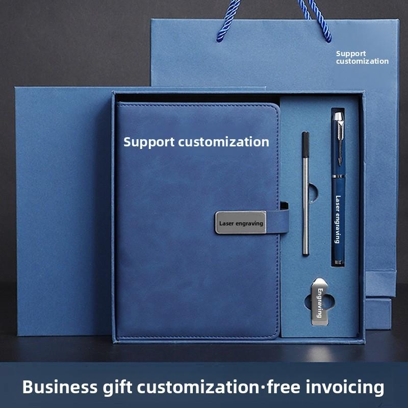 The New High-value Business Notebook Gift Box Set High-quality Notepad for Office Meetings Diary Printable Logo