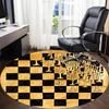 1pc Chess Pieces Office Round Area Rug, Indoor Mat Suitable ForOffice, Under Office Chairs Bedroom Living Room Home Decor, Room Deco 072