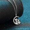 Moissanite Mouse Pendant Necklace S925 Silver D Color Ideal Cut Diamond Necklace For Women