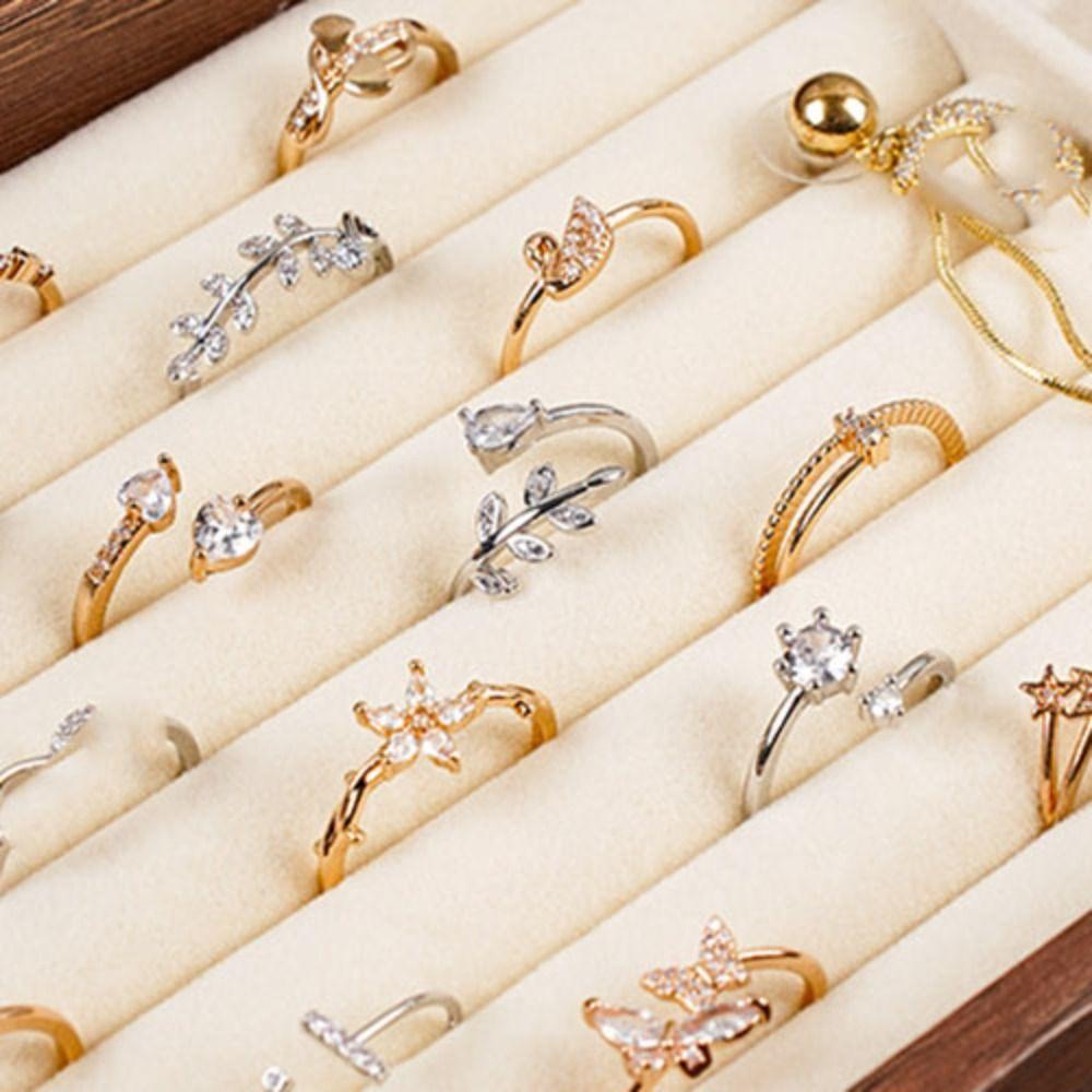 Transparent Window Jewelry Holder Multi-layer Square Jewelry Box Jewelry Storage Case Outdoors