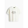 H M PrinTed T sHirT Loose fiT creaM Napa Valley