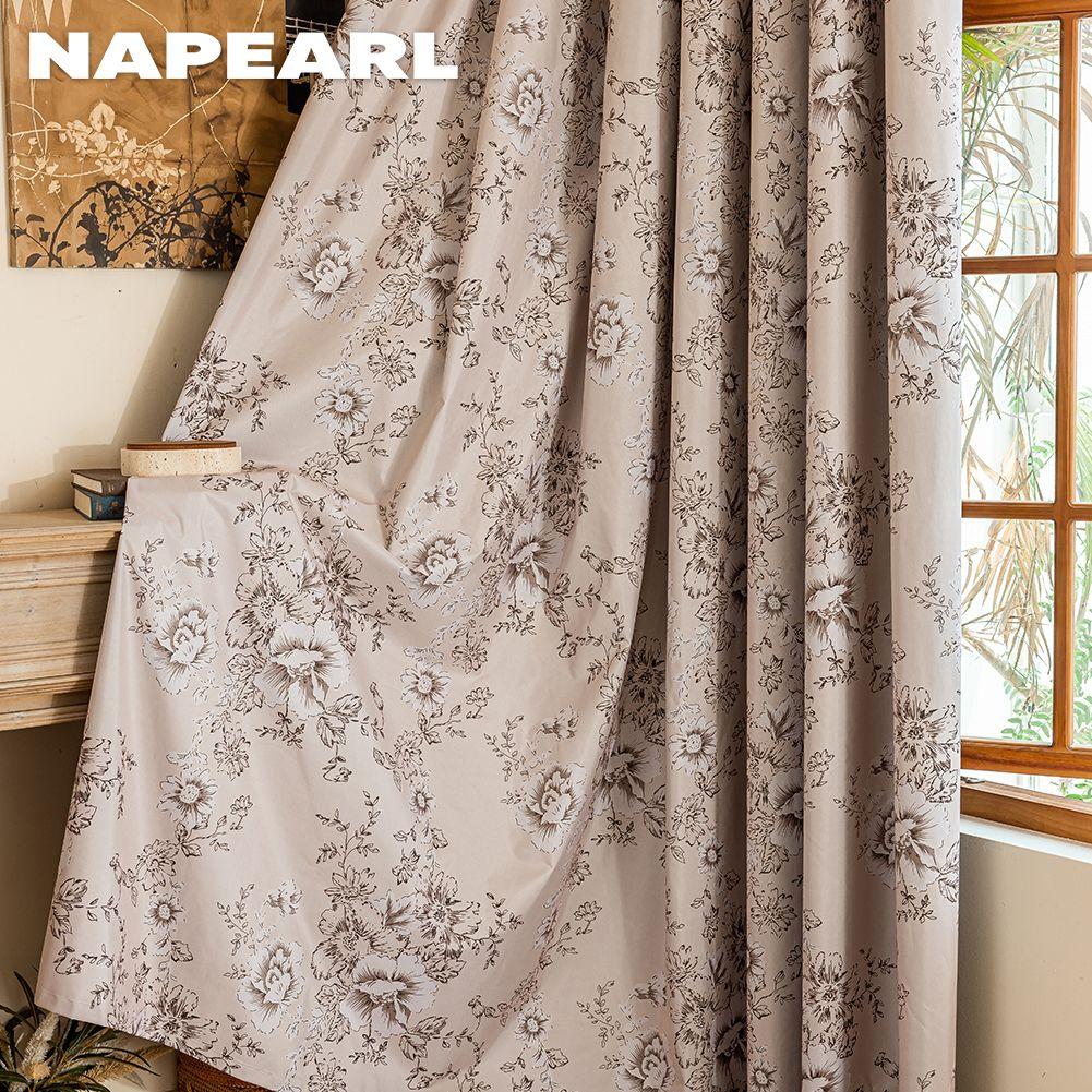 1 ks NAPEARL Módní Retro Tištěné Zatemňovací Závěsy 100% Zatemňovací Silný Závěs pro Ložnici Obývací Pokoj Balkonové Okno pro Domácí Dekoraci
