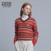 Teenie Weenie Women's Striped V-Neck Sweater