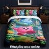 Kirby Design Bed Bedding Set 1 Duvet Cover + 2 Pillowcases Soft Breathable Household Bed Linens