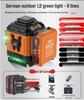 "High-Precision 12-Line Infrared Laser Level for Indoor/Outdoor with Auto-Leveling Green Light"