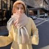 Polyester Knitted Wool Scarf Soft Long Neckscarf with Tassel Gifts Classic Plaid Scarf  Winter