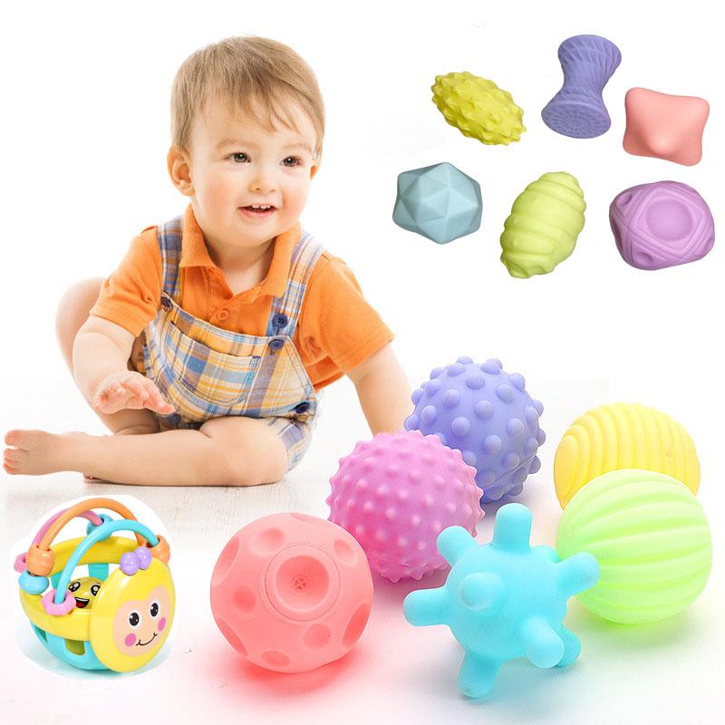 Baby Toys Tactile Play Ball Baby Games 0 12 Months Newborns Educational Sensory Development Toys Soft Touch Hand Grasping Ball