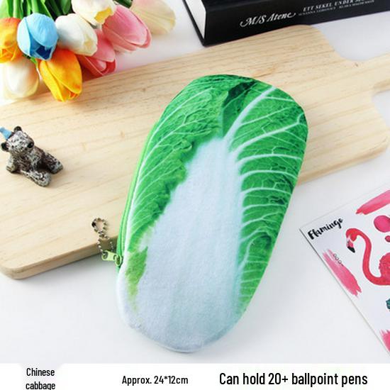 Korean Style Plush Coin Purse & Keychain - Breakfast Food Design, Large Capacity Pencil Case, Portable Storage Bag