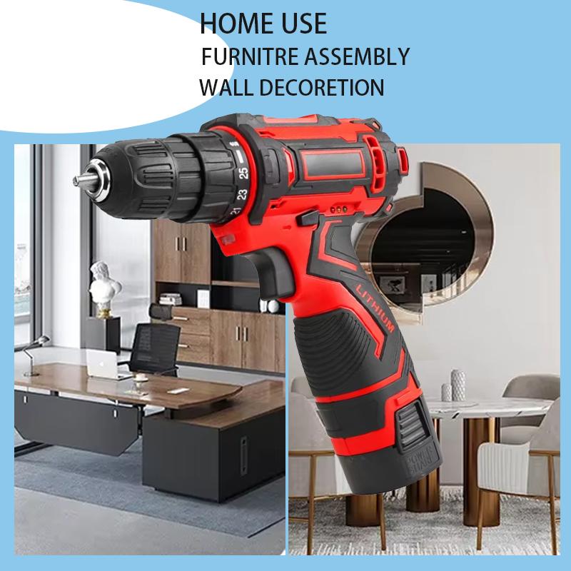 Driver DC Lithium-Ion Battery Cordless Drill Electric Household electric drill Screwdriver Mini Wireless Powe